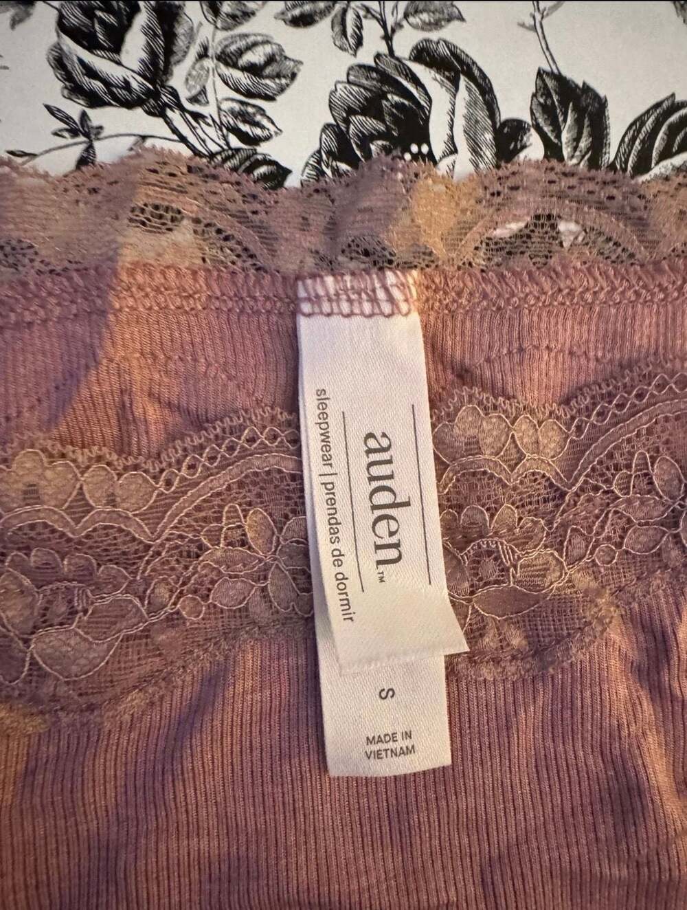 Mauve ribbed pajama set Auden - Picture 2 of 4